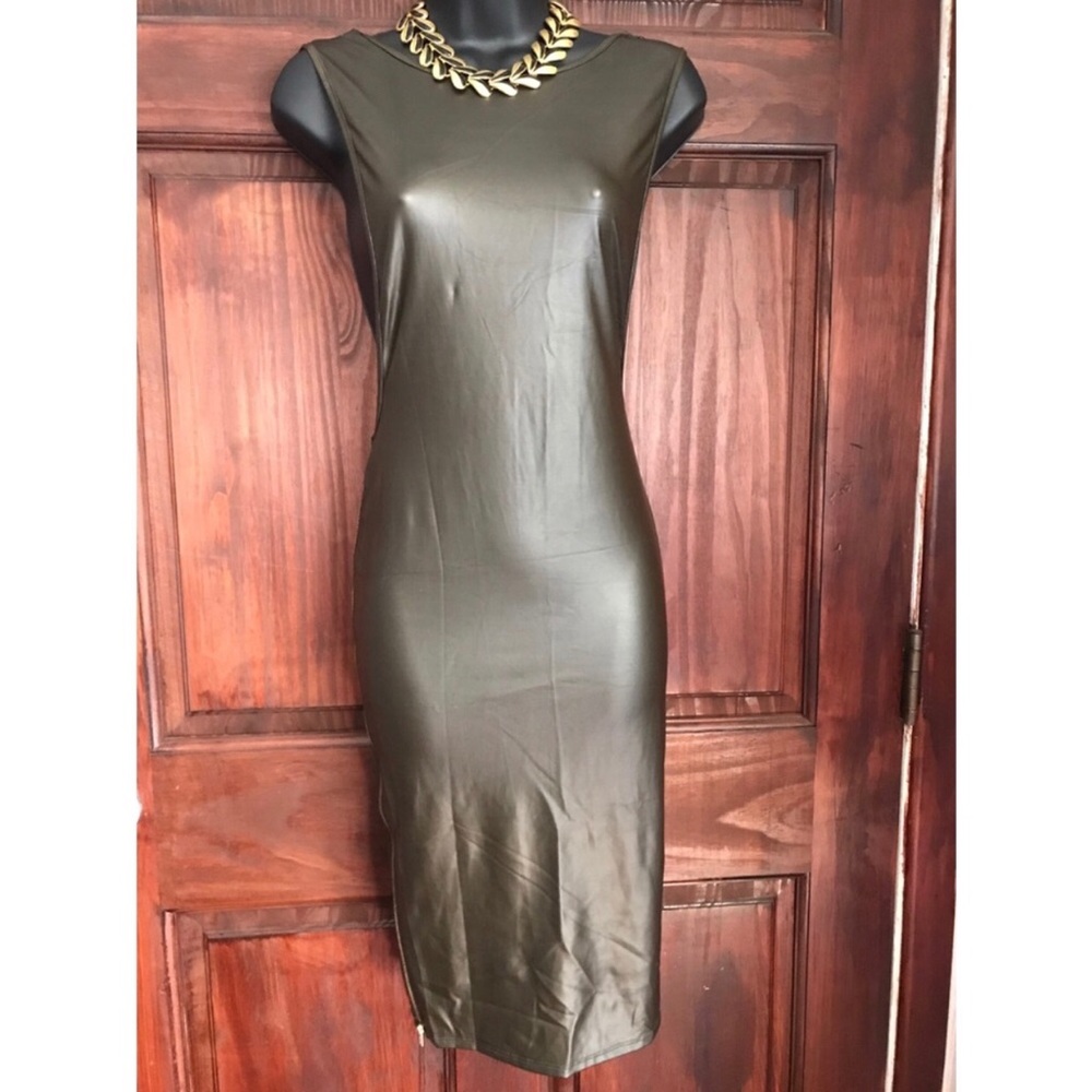 NWOT sexy olive dress
